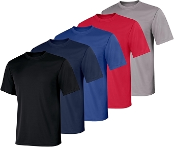 Hanes Men's Cool Dri Performance Short Sleeve T-Shirts (5 Pack)