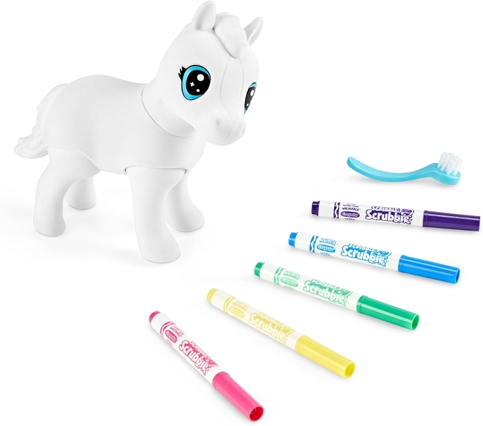 Crayola Scribble Scrubbie Jumbo Evie, Large Posable Animal Toy, 6 Inches, Horse