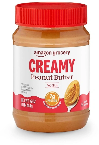 Amazon Fresh, Creamy Peanut Butter, 16 Oz