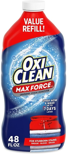 OxiClean Max Force Laundry Stain Remover Spray Refill, 48 fl oz