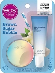 eos Flavor Lab Secret Menu Gift Set - Brown Sugar Boba Lip Scrub & 24H Balm, 2-Pack