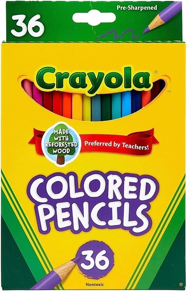 Crayola Colored Pencils Set, 36ct, Art Supplies for Kids, Coloring Books, School