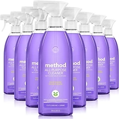 Method All-Purpose Cleaner Spray, French Lavender, Plant-Based, 28 Fl Oz, 8 Pack