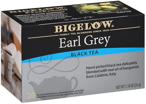 Bigelow Earl Grey Flavored Black Tea, Kosher, 20 Bags, 1.18 Ounces (Pack Of 6)