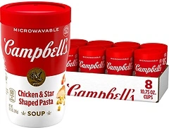 Campbell's Sipping Soup, Chicken Soup & Star Shaped Pasta, 10.75 Oz, 8 Cups