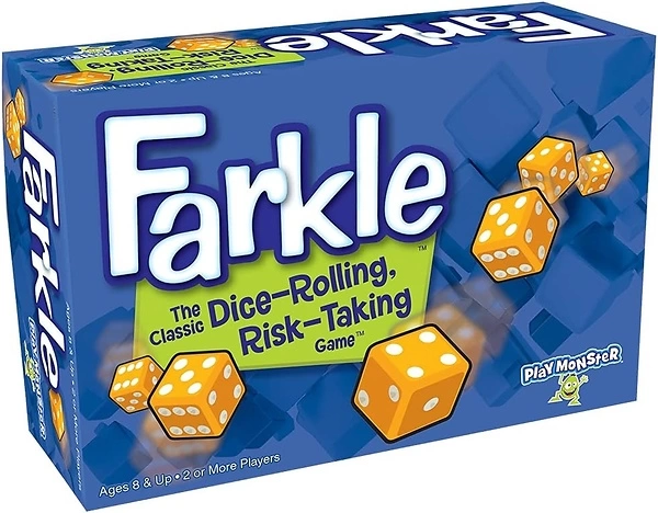 Farkle Classic Dice Game – Kids Games, Dice Games, Family Games, Travel Games, Adult Games, Board Games, Dice Cup, Dice Set, Farkle Score Sheets Inclu...