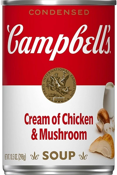 Campbell's Condensed Cream of Chicken and Mushroom Soup, 10.5 oz Can