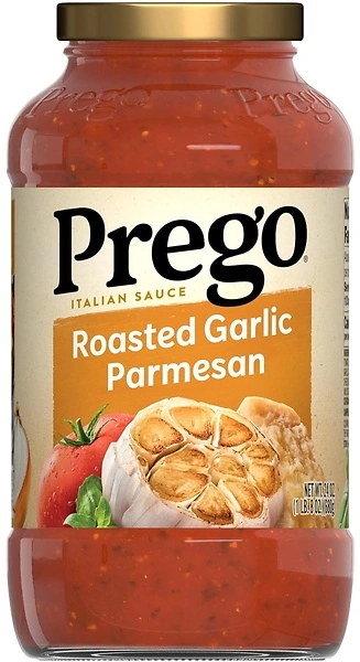 Prego Pasta Sauce, Italian Tomato Sauce with Roasted Garlic & Parmesan, 24 oz