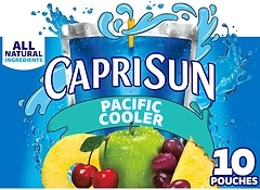 Capri Sun Pacific Cooler Mixed Fruit Juice Drink Blend, 10 Pouches, 6 fl oz