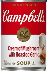 Campbell's Condensed Cream of Mushroom Soup With Roasted Garlic, 10.5 oz Can