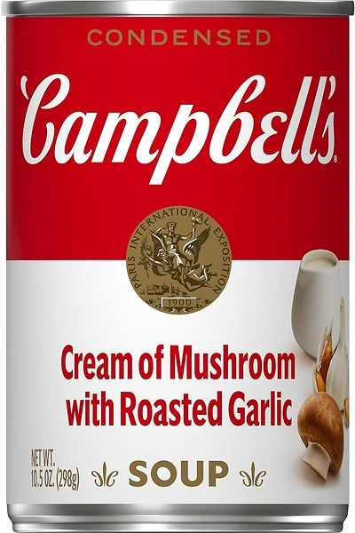 Campbell's Condensed Cream of Mushroom Soup With Roasted Garlic, 10.5 oz Can