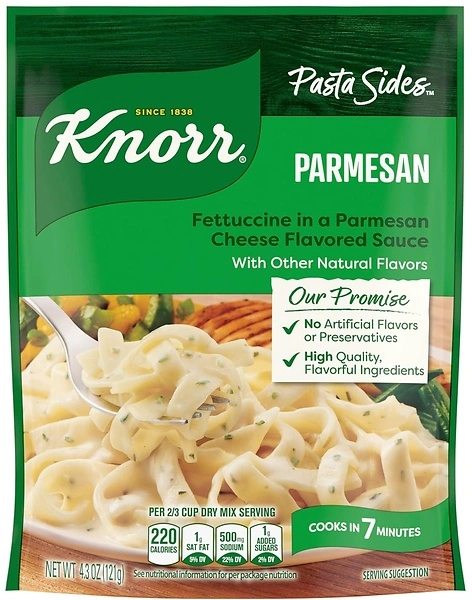 Knorr Pasta Sides Parmesan, Quick Pasta Side Dish, 4.3 oz, No Artificial Flavors