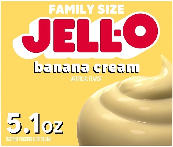 Jell-O Banana Cream Instant Pudding & Pie Filling Mix (5.1 oz Box)