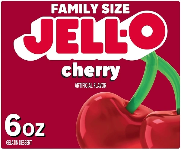 Jell-O Cherry Gelatin Dessert Mix (6 oz Box)