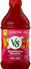 V8 Strawberry Banana 100 Fruit and Vegetable Juice, 46 fl oz Bottle