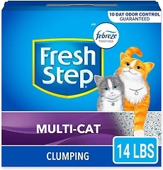 Fresh Step Multi-Cat Extra Strength Clumping Cat Litter, 14 lb. Box