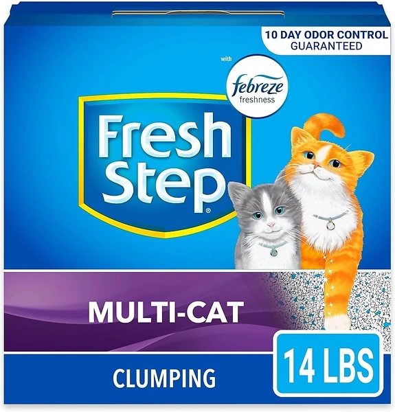 Fresh Step Multi-Cat Extra Strength Clumping Cat Litter, 14 lb. Box
