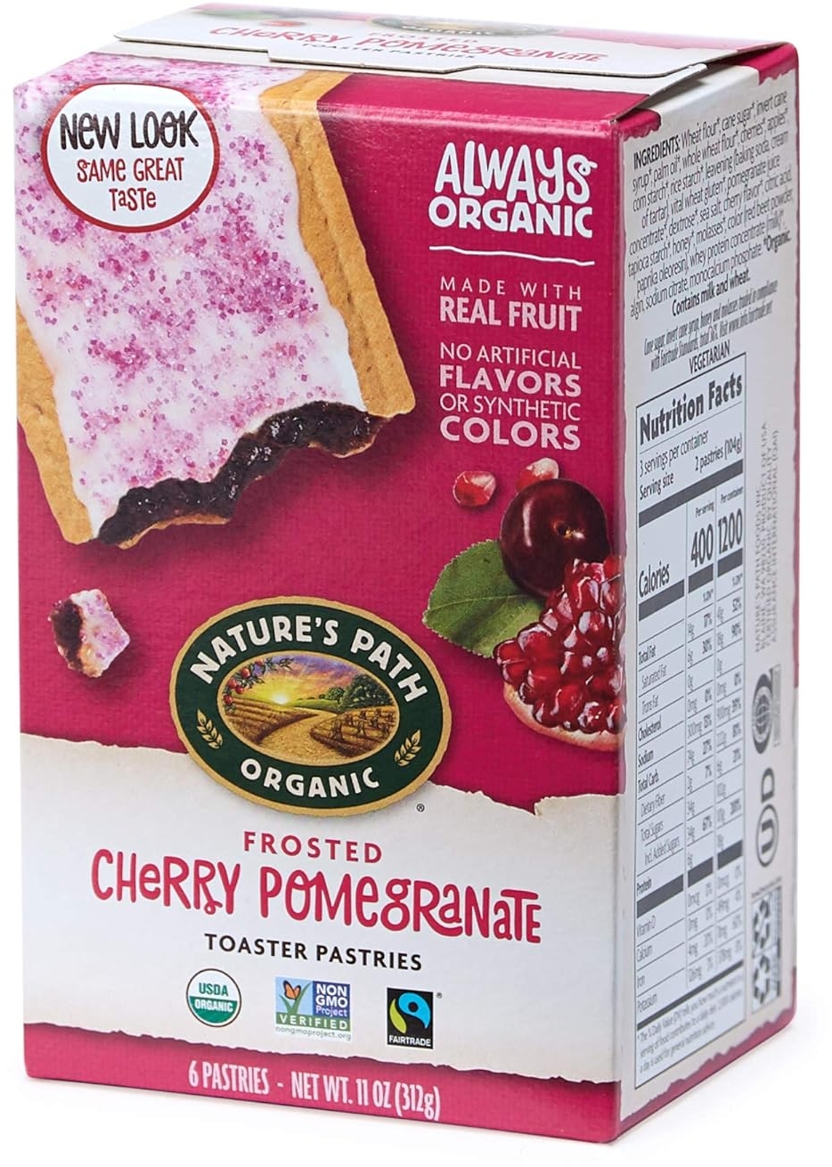 Nature's Path Organic Frosted Cherry Pomegranate Toaster Pastries, 11 Ounce