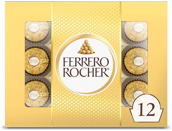 Ferrero Rocher Milk Chocolate, 12 Count x 6 Gift Boxes, Individually Wrapped
