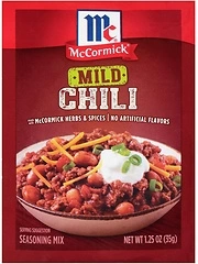 McCormick Chili Seasoning Mix Packet, Mild, 1.25 oz