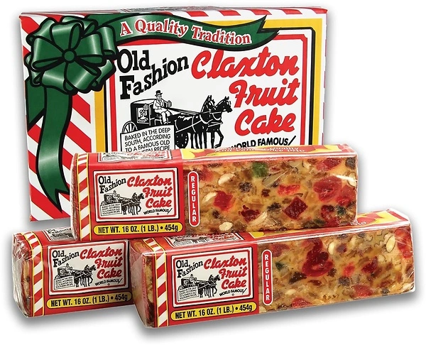 Claxton Fruit Cake – 3-1 lb. Old Fashioned Holiday Fruitcake, 3-Pack