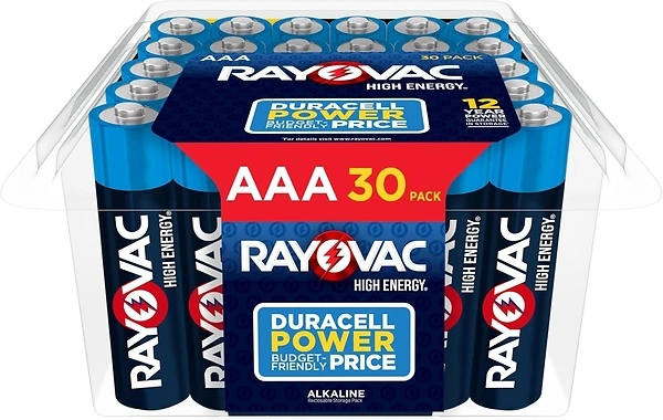 Rayovac High Energy AAA Batteries (30 Pack), Alkaline Triple A Batteries