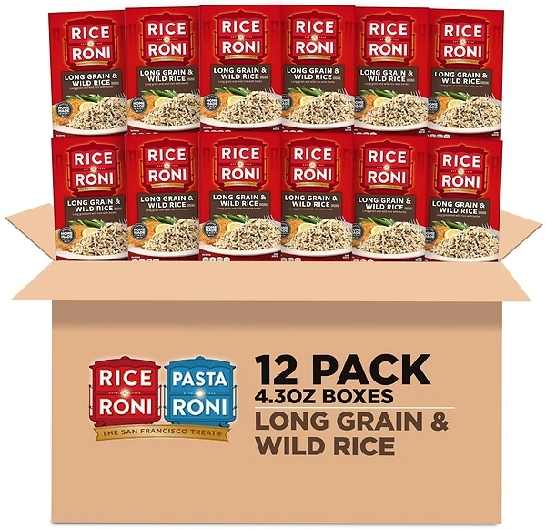 Rice-A-Roni Long grain & wild rice with herbs, 4.3 Ounce Pack of 12