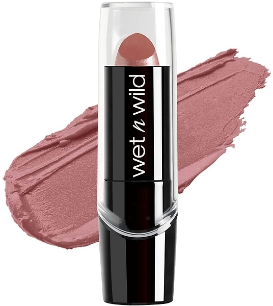 wet n wild Silk Finish Lipstick, Dark Pink Frost, Vitamins A&E, Macadamia