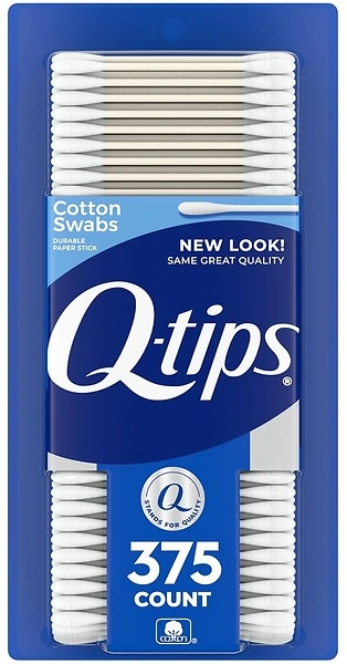Q-tips Cotton Swabs, Original, For Home, First Aid and Beauty, 100 Cotton, 375 Count