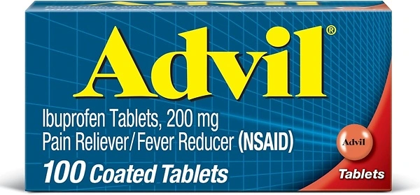 Advil Pain Reliever, Ibuprofen 200mg, Headache, Backache Relief, Tablets, 100 Count
