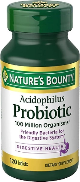 Nature's Bounty Acidophilus Probiotic Supplement, Digestive Health, 120 Tablets