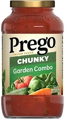 Prego Chunky Garden Combo Pasta Sauce, 23.75 Oz Jar