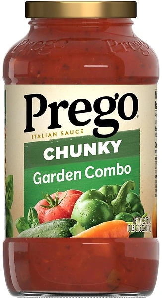 Prego Chunky Garden Combo Pasta Sauce, 23.75 Oz Jar