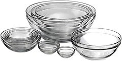 Anchor Hocking 10 Piece Mixing Bowl Set, Nesting Serving & Mixing Bowls