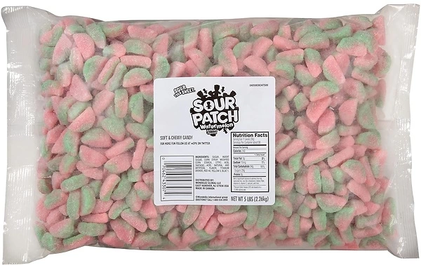 SOUR PATCH KIDS Watermelon Soft & Chewy Candy, Bulk Candy, 5 lb