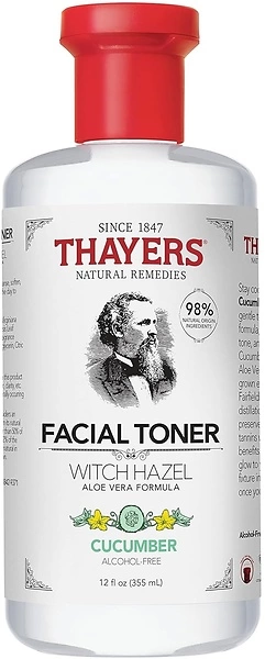 THAYERS Cucumber Witch Hazel Facial Toner, Aloe Vera Formula, 12 oz