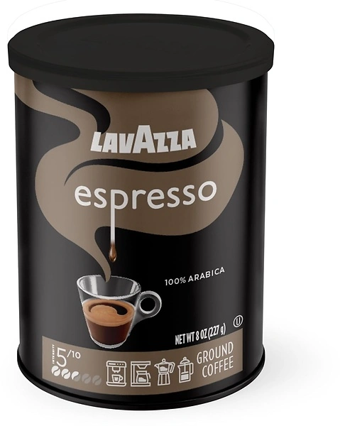 Lavazza Espresso Ground Coffee, Medium Roast, 8-Oz Cans, 4 Pack, 100% Arabica