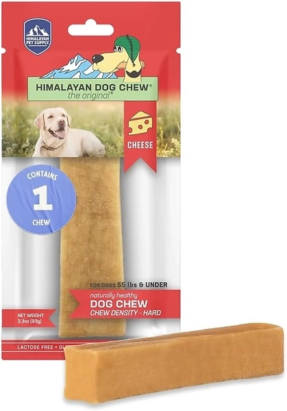 Himalayan Dog Chew Yak Cheese Dog Chew, 1 Large Stick, 3.3 oz, Long Lasting, Dogs <55 lbs