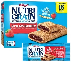 Nutri-Grain Soft Baked Breakfast Bars, Whole Grains, Strawberry, 16 Bars