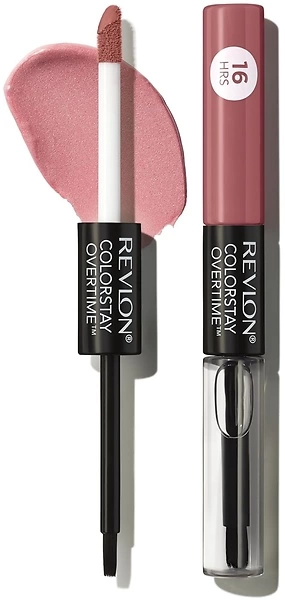 Revlon Liquid Lipstick, ColorStay Overtime Lipcolor, 350 Bare Maximum, 0.07 Fl Oz