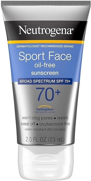 Neutrogena Sport Face Sunscreen, SPF 70+, Water Resistant, 2.5 FL OZ