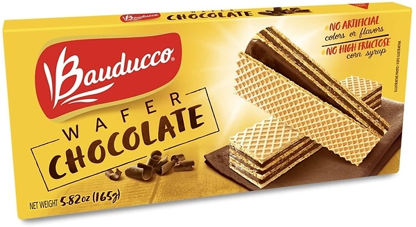 Bauducco Chocolate Wafers - Crispy Wafer Cookies With 3 Delicious, Indulgent Decadent Layers of Chocolate Flavored Cream - Delicious Sweet Snack or De...