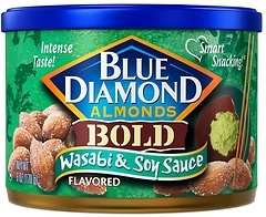 Blue Diamond Almonds, Bold Wasabi & Soy Sauce, 6 Oz