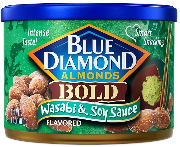 Blue Diamond Almonds, Bold Wasabi & Soy Sauce, 6 Oz