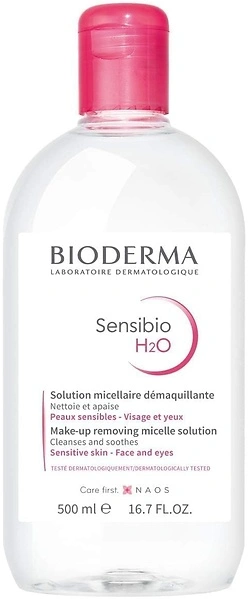Bioderma Sensibio H2O Micellar Water - Makeup Remover Cleanser for Sensitive Skin