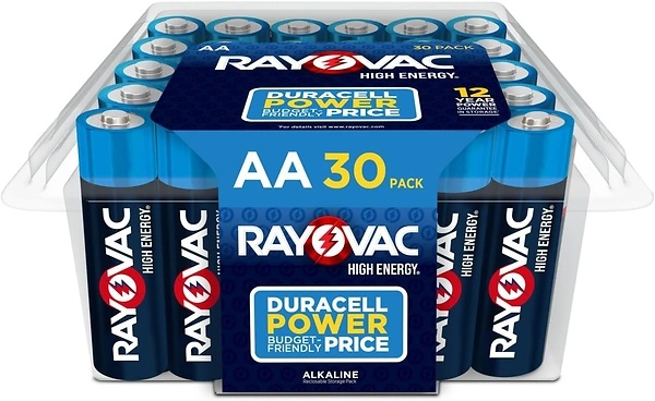 Rayovac AA Batteries, Alkaline Double A Batteries (30 Battery Count)