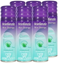 Skintimate Skin Therapy Shave Gel for Women, Sensitive Skin, 6 Pack, 7oz