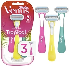Gillette Venus Tropical Women's Disposable Razor, 3 Count