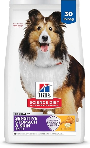 Hill's Science Diet Adult Sensitive Stomach & Skin Dry Dog Food, Chicken, 30 lb.