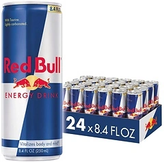 Red Bull Energy Drink, 80mg Caffeine, Taurine & B Vitamins, 24 Cans, 8.4 Fl Oz